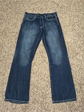 Vintage‎ Y2K Men's size 36 Helix Dark Blue Bootcut Jeans relaxed jeans